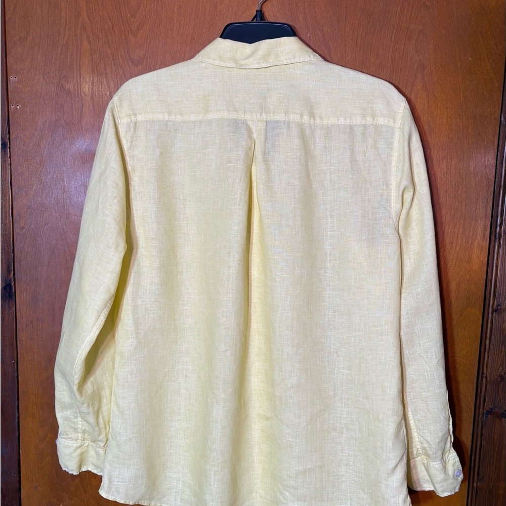 Tommy Bahama Light Yellow Casual Shirt 100% Linen - Picture 4 of 16